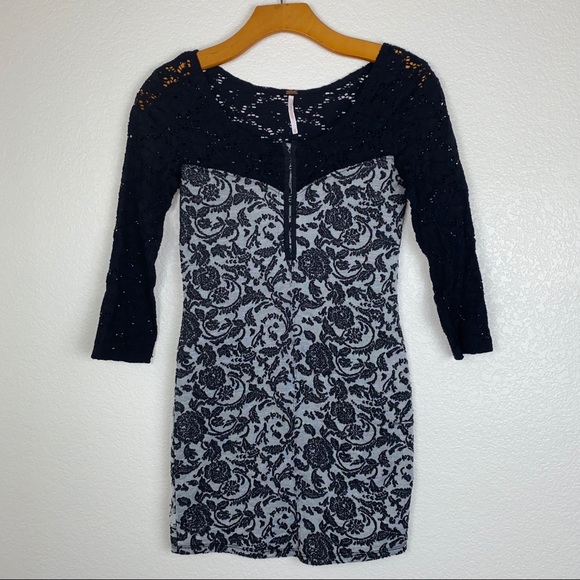 Free People Eyelet Lace Floral Jacquard Dress - Picture 10 of 14